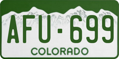 CO license plate AFU699