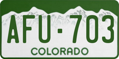 CO license plate AFU703