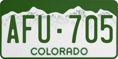 CO license plate AFU705