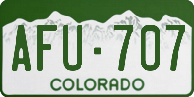 CO license plate AFU707