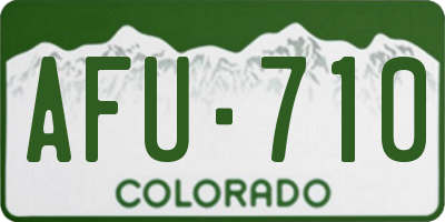 CO license plate AFU710