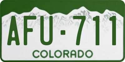 CO license plate AFU711