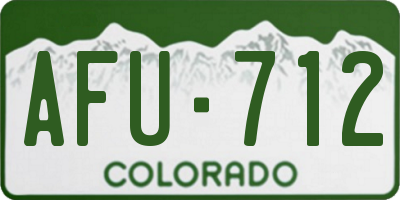 CO license plate AFU712