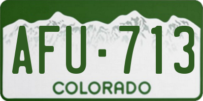 CO license plate AFU713