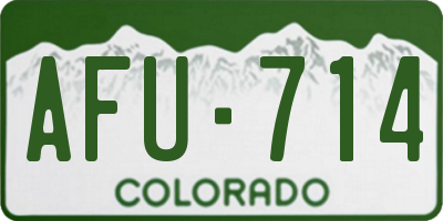 CO license plate AFU714