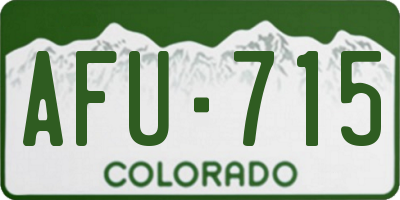 CO license plate AFU715