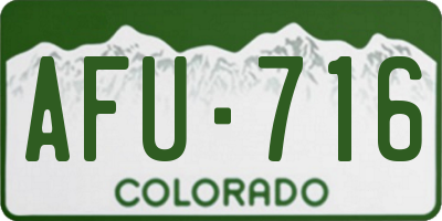 CO license plate AFU716
