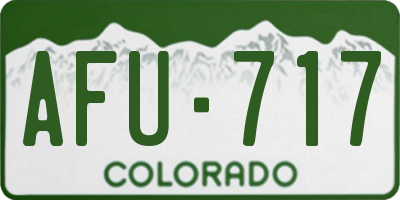 CO license plate AFU717