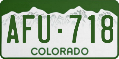 CO license plate AFU718