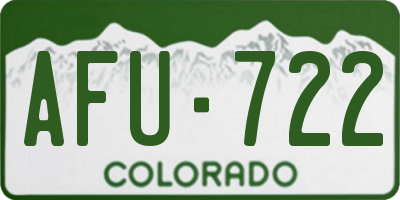 CO license plate AFU722