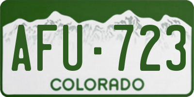 CO license plate AFU723