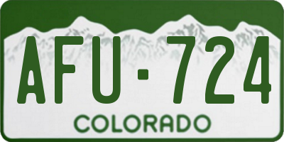 CO license plate AFU724
