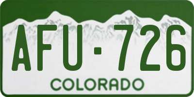 CO license plate AFU726