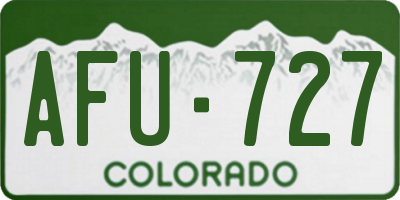 CO license plate AFU727