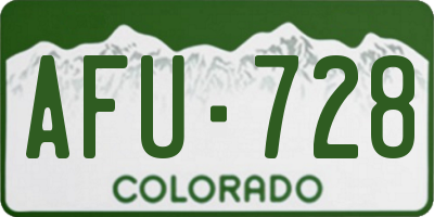 CO license plate AFU728