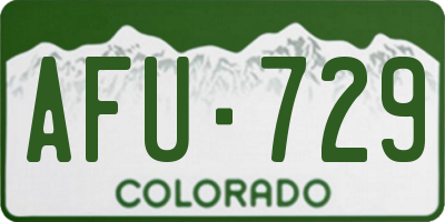 CO license plate AFU729