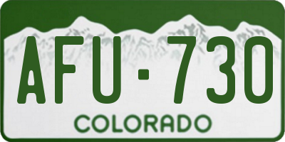 CO license plate AFU730
