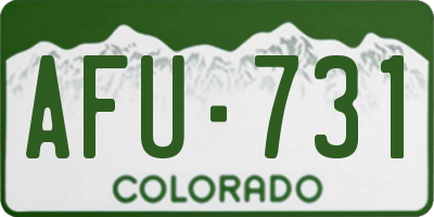 CO license plate AFU731