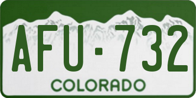 CO license plate AFU732