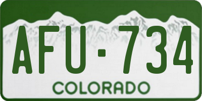 CO license plate AFU734