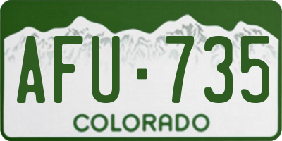CO license plate AFU735