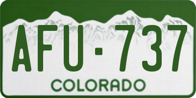 CO license plate AFU737