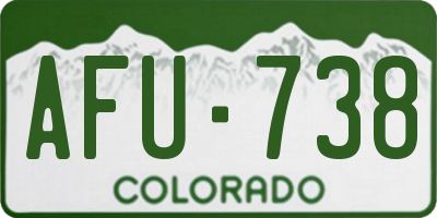 CO license plate AFU738
