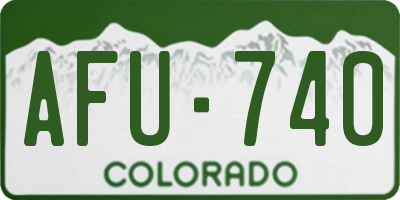 CO license plate AFU740