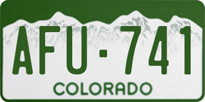 CO license plate AFU741