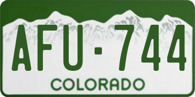 CO license plate AFU744