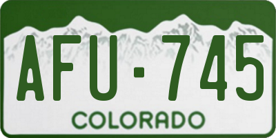 CO license plate AFU745