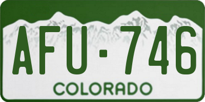 CO license plate AFU746