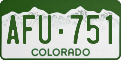 CO license plate AFU751