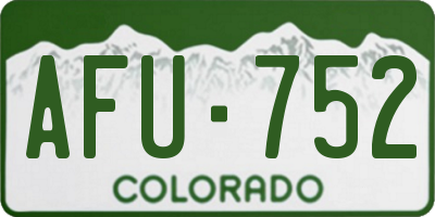CO license plate AFU752