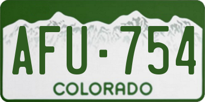 CO license plate AFU754