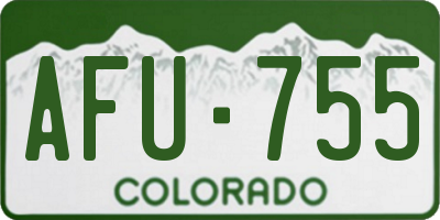 CO license plate AFU755