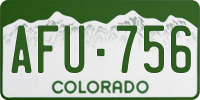 CO license plate AFU756