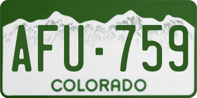 CO license plate AFU759