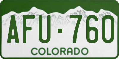 CO license plate AFU760