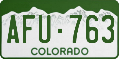 CO license plate AFU763