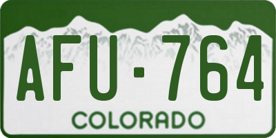 CO license plate AFU764