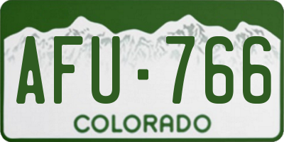 CO license plate AFU766
