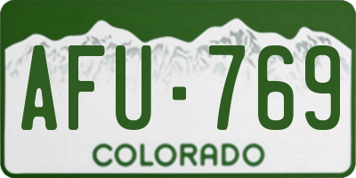 CO license plate AFU769