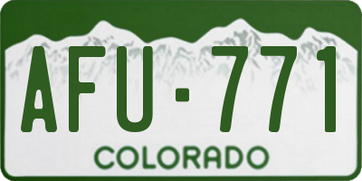 CO license plate AFU771