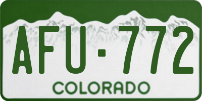CO license plate AFU772