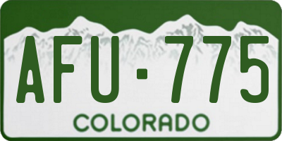 CO license plate AFU775