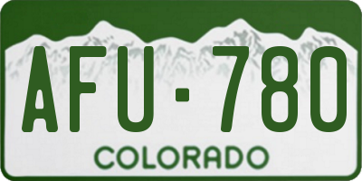 CO license plate AFU780