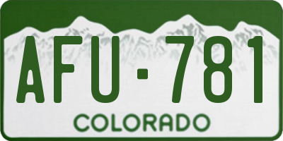 CO license plate AFU781