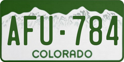 CO license plate AFU784