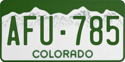 CO license plate AFU785